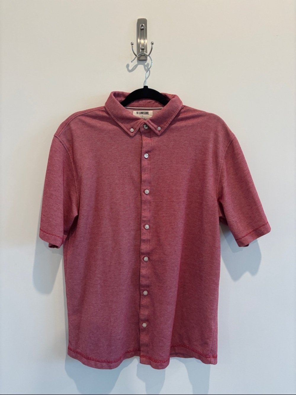 Linksoul Men's Short-Sleeve Button-Down Shirt